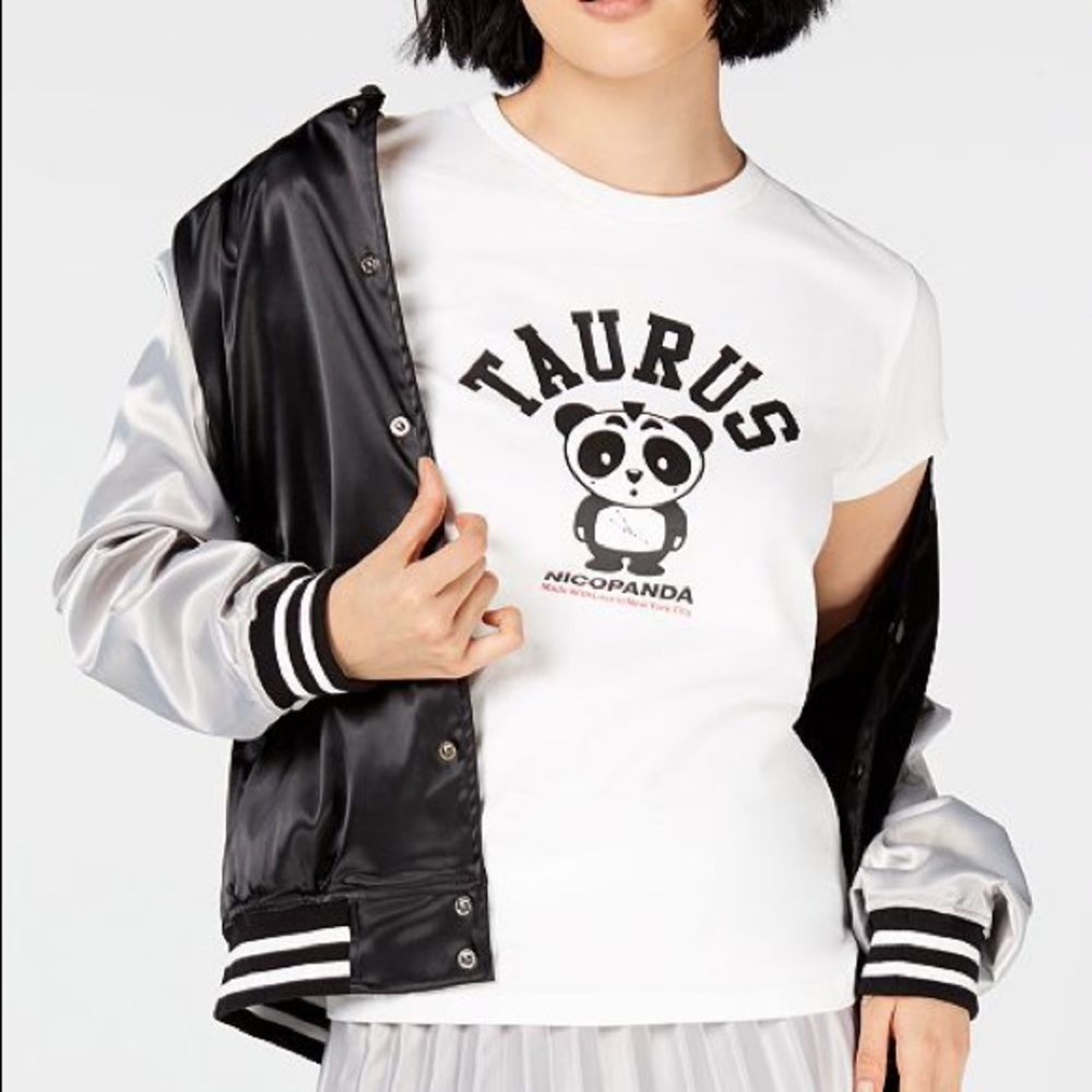 🆕 Nicopanda zodiac print graphic T shirt Taurus